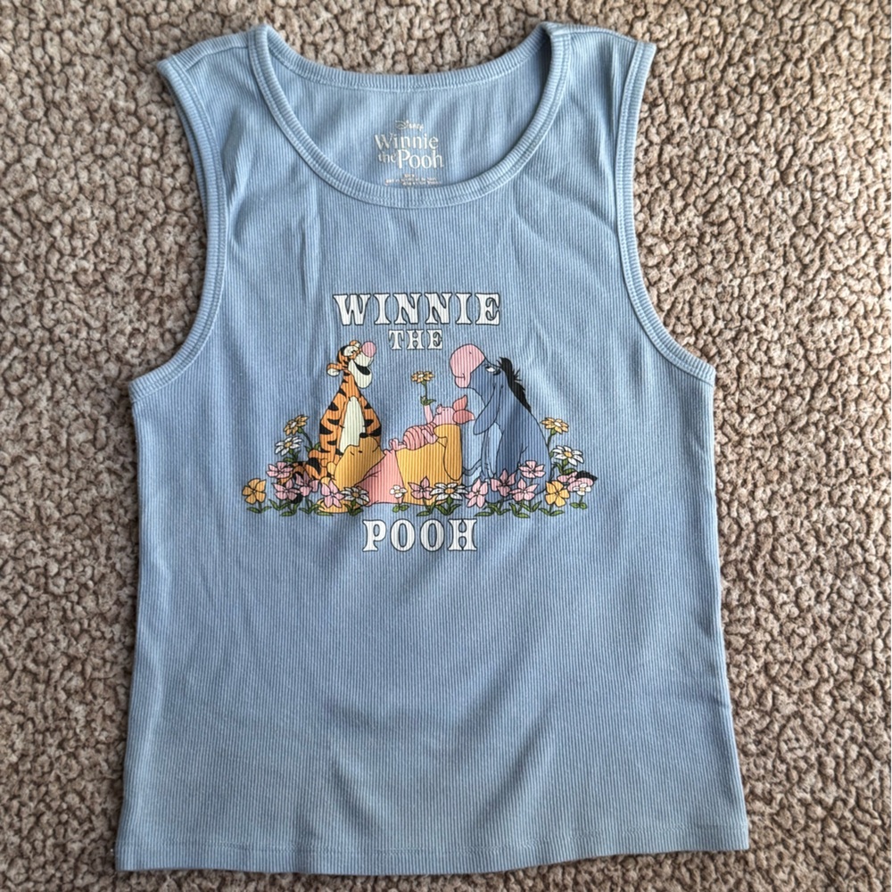 Disney Winnie the Pooh Light Blue Tank Top